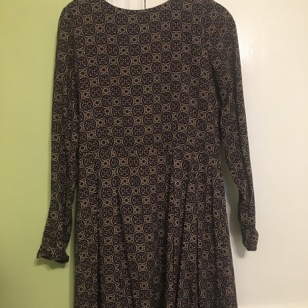 A-line Multi-colored Print Dress